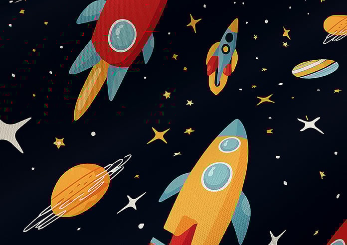 Rocket Adventure, Odyssey - Motorised Roman Blind - Image 4